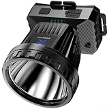 Wiederaufladbare LED-Stirnlampe, 30 W, mit langer Leuchtweite und Multi-Einstellungssteuerungen für Jagd, Angeln und Wandern (B)