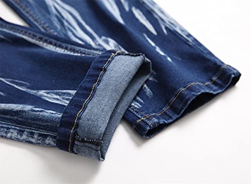 Jeans stretch skinny fit para hombre color azul miniatura 2