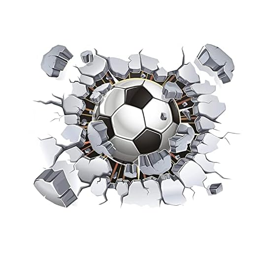 Ecloud Shop® 3D fotboll dekorativa klistermärken TV-bakgrund avtagbar vardagsrum sovrum väggklistermärken