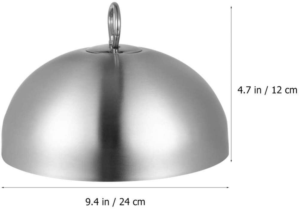 Campana de comedor de acero inoxidable, tapa teppanyaki, tapa de carne, tapa de olla, campana de hamburguesa, cúpula derretida, campana de queso, campana de hamburguesa, campana de