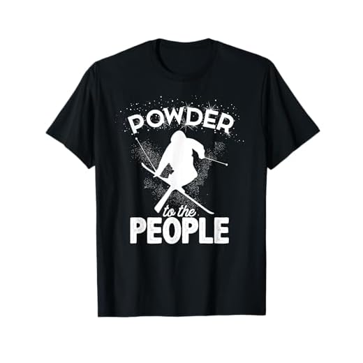 Powder To The People White Mountain Alpine Ski Downhill T-Shirt