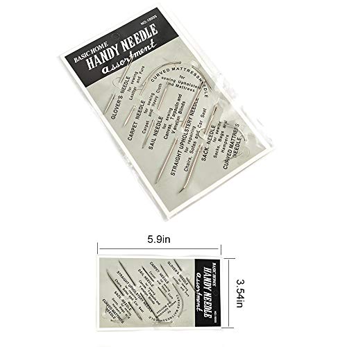 Topus Extra Strong Upholstery Repair Sewing Thread Kit And Heavy Duty Household Hand Needles, Including 7 Styles Of Leather Canvas Sewing Needles And 3 Colors Nylon Thread (70 Yard Of Each Roll) #TOP4