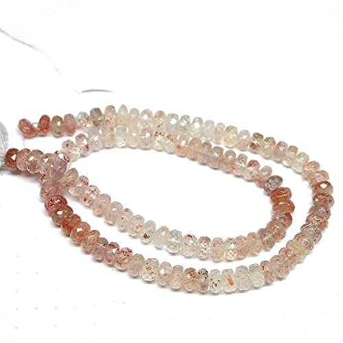Quartz fraise naturel perles rondelles facettées 6mm pour création de bijoux DIY