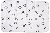 Kushies Deluxe Change Pad Flannel, XO Black & White