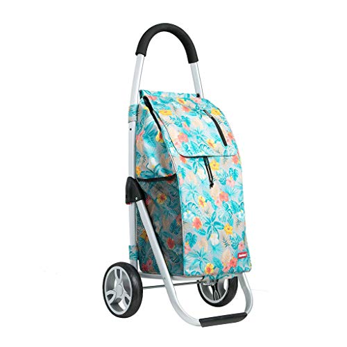 WBBML Carreto de Compras de Camiones Manuales, Carrito de Compras de Comestibles Plegable Impermeable Antiguo Remolque Pequeño, Carrito de Carro Portátil, Aleación de Aluminio, Carro Plegable Y Resist Cover