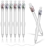JIMMIDDA 8 Pcs Ballpoint Pens - 1.0mm Fidget Rotating Black Ink Fine Point Smooth Writing - Soft Grip Quick-dry Ball Point Click Pens for Journaling, Cute School & Office Supplies for Women Men