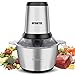 Tritatutto Elettrico 600W Tritatutto Cucina con 4 Lame e 2L Ciotola in Acciaio Inox Elettrico Mixer Cucina 2 Velocità per Frutta Verdura Carne Spezie