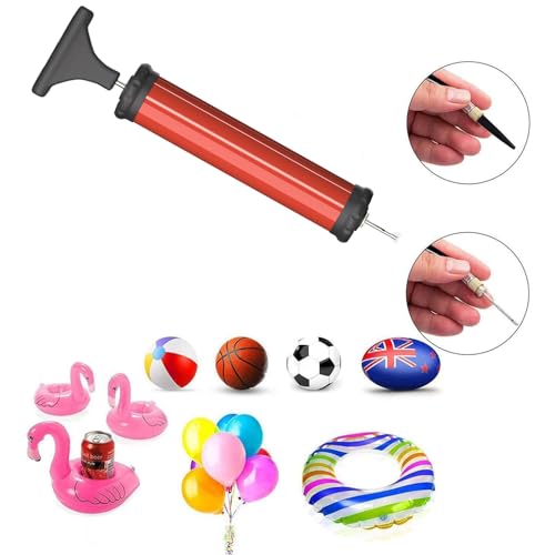 DDUO Portable Ball Pump,Air Pump Inflator Kit with Needle,Nozzle, Extension Hose Hand Pumps for Basketball Football Volleyball Water Polo Rugby Exercise Sports Ball Balloon Swim Inflatables - Image 6