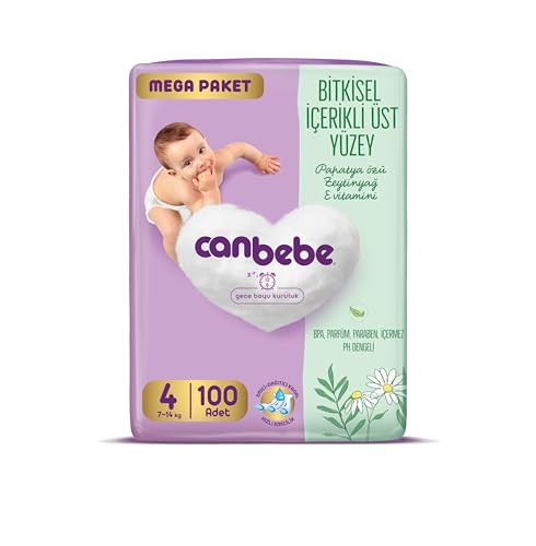 Canbebe Bebek Bezi 4 Beden (7-14 kg) 100 Adet
