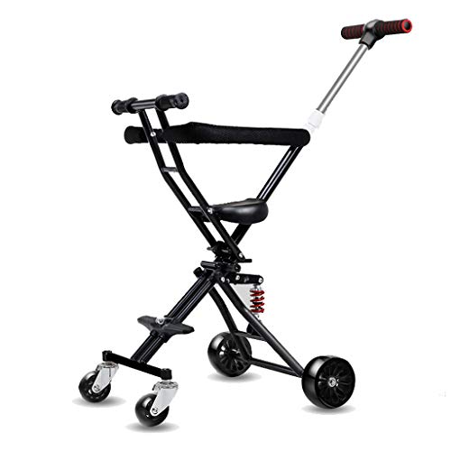 Amazing Deal Moolo Children's Trolley Artifact, Kids' 4 Rounds of Baby Artifact Folding Lightweight ...