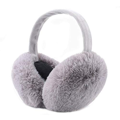 Cache Oreille en Peluche pour Femmes et Filles Chaud Peluche Cache-Oreilles Ajustables, pour Plein Air, Fournitures d'hiver, Hommes Femmes Enfant Personnes Agées (Gris) Cover
