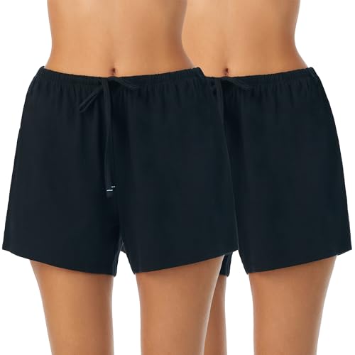 Image of Nautica Womens Sleep Shorts - Mid-Thigh, Lightweight, Breathable Pajama Bottoms - Cotton Knit Jersey Sleepwear and Loungewear