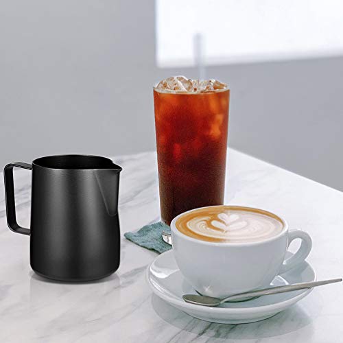 Luxshiny 600Ml Leche Leche Pitcher Espresso Jarra de Vapor Leche Café Cappuccino Latte Art Barista Jarras de Vapor Leche… - Imagen 6