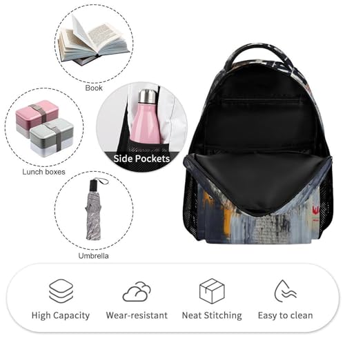 Art Graffiti Wall Printed Laptop Backpack Travel Camping Backpack for Men Women, School Bookbag for Kids3