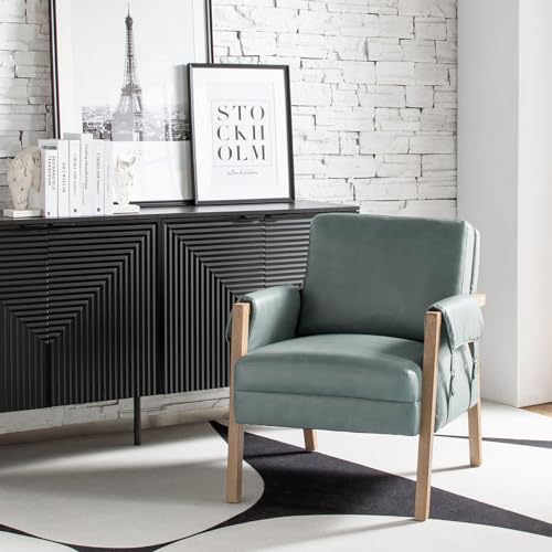 Sillón tapizado plegable verde menta miniatura 1