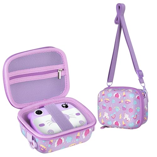 Funda para cámara infantil Leayjeen color púrpura unicornio
