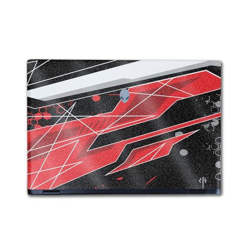 Image of Glossy Glitter Laptop Skin Compatible with Alienware M16 R2 (2024) - Racing Chaos - Premium 3M Vinyl Protective Wrap Decal Cover - Easy to Apply | Crafted in The USA by MightySkins