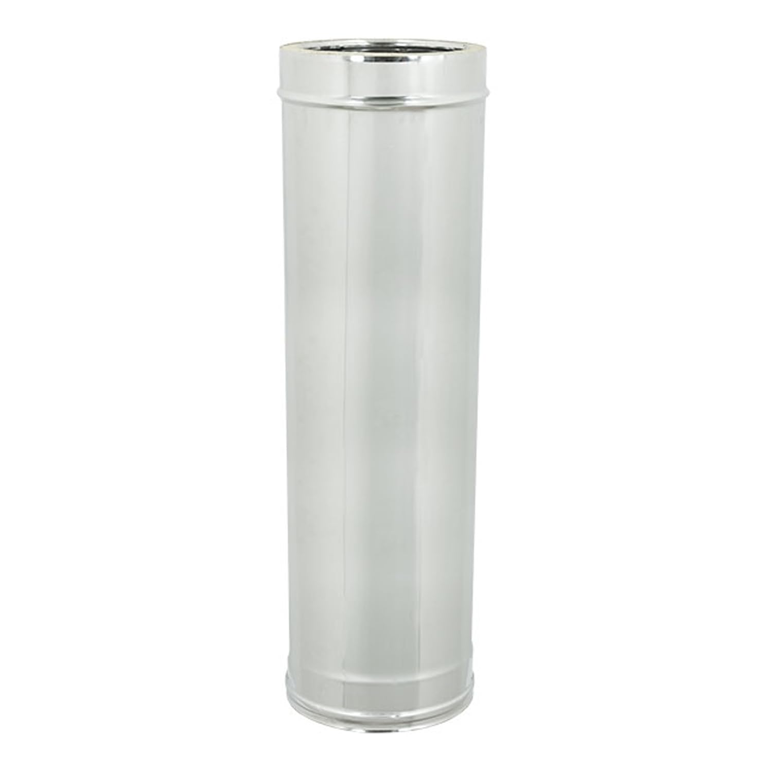 Tubo Coibentato Doppia Parete In Acciaio INOX Con Isolamento Termico Modulo Per Canna Fumaria Camino o Stufa In Tutte le Misure (DN 80/130-1MT)
