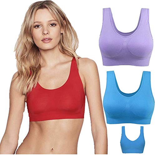 Sujetador deportivo sin costuras OBASDFD con almohadillas pack de 3 en talla 4XL