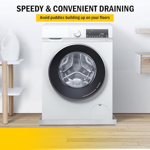 Image of GarveeTech 28 in x 30 in Washing Machine Pan for Washer Dryer and Small Appliances, Large Size Washing Machine Tray with 4 Pcs Anti-Vibration Feet, 304 Stainless Steel, No Hole Desgin
