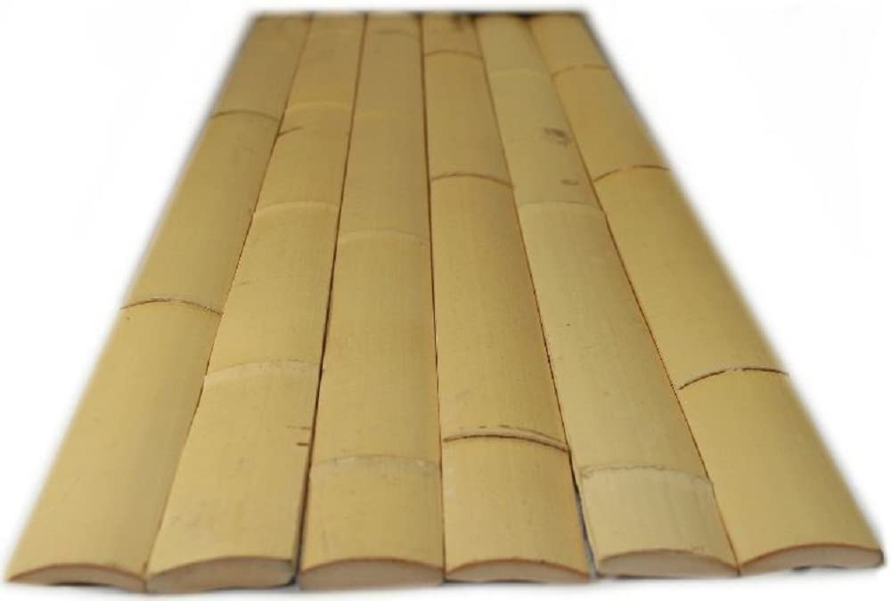 FlickBuyz - Artificial Real Natural Bamboo Slat Fencing Screening Roll for Garden Outdoor Privacy (4M X 2M SLATTED)