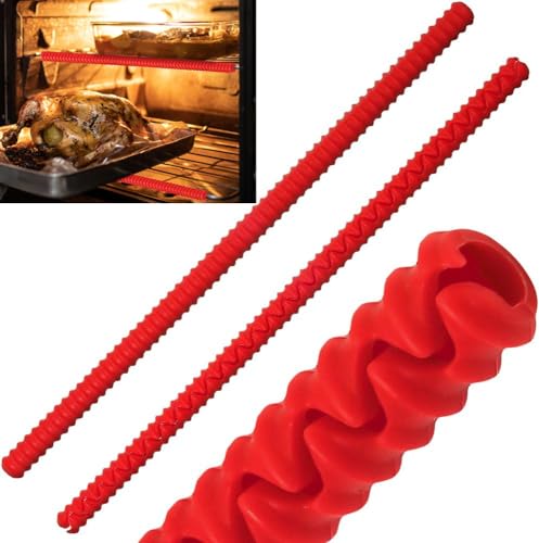 Silicone Oven Rack Shields Extra Long 22 Inch Heat Resistant Oven Guards 2 Pack Oven Rack Edge Cover Liner Protector Against Burns and Scars
