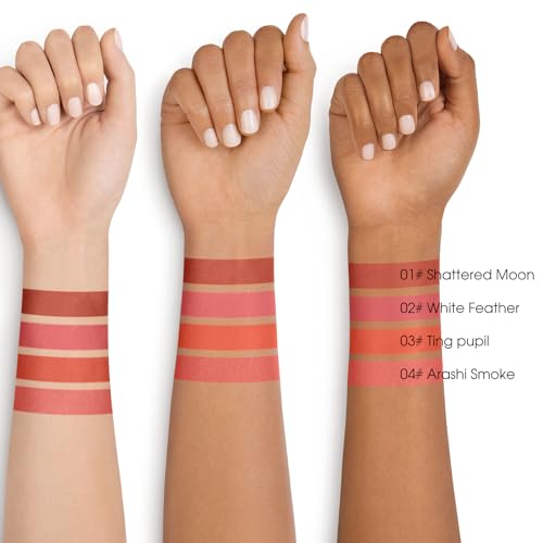 Boobeen Baked Blush for Cheeks, Creamy Blendable Blush Palette Powder Blush Makeup, Highly Pigmented Lightweight Blusher for a Flawless Velvety Matte Finish, All-Day Wear - Image 5