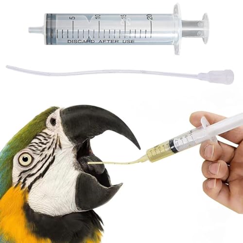 10 Piezas Jeringa de Alimentación para Pájaros, Alimentador de Manguera para Pájaros, Herramienta Esencial para Cuidar de Tus Aves, Accesorio de Manguera de Alimentación para Pájaros Bebé