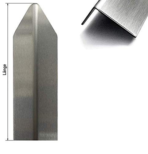 Sparset 8 Stück Edelstahl Eckschutzwinkel Modern 1,5mm-1 fach gekantet 8 Stück axb= 30 x 30mm 1,5 x 1.250mm Aussen Schliff Korn 320