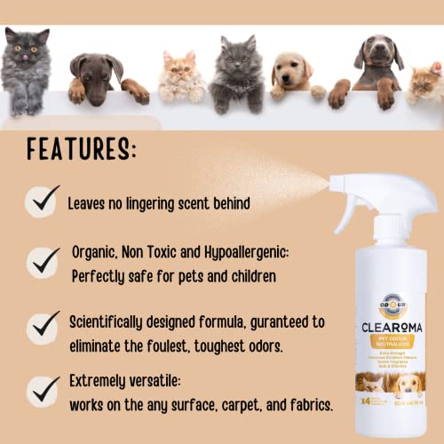 Image of Pet Odor Remover | Heavy Duty Natural Litter Deodorizer | Environmentally friendly and Safe for all pets | 500 ml.