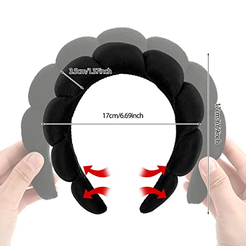 Spa Makeup Headband for Women Sponge Skincare Headband Soft Terry Cloth Fabric Hairband Hair Accessories for Washing Face Makeup Removal - Image 2