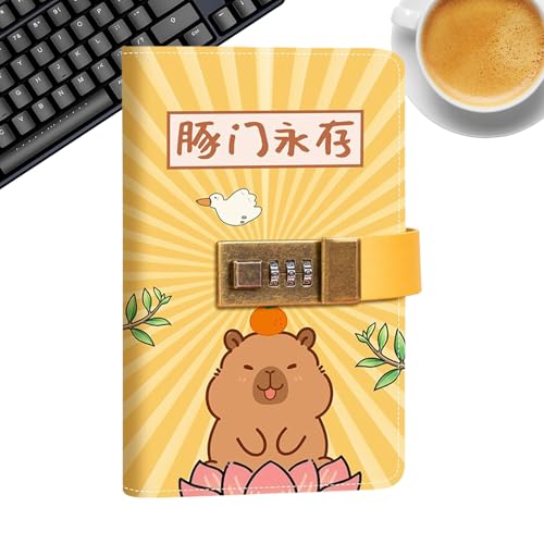 Saving Challenge - Libro de desafío de ahorro de 11 x 17,8 cm, 100 páginas, funda de piel sintética con cerradura de combinación, rastreador de registros, planificador de presupuesto, regalo para