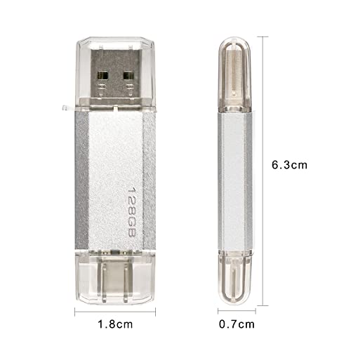 USB-Minne 128 GB 2-i-1 OTG Dual Flash Drive för PC och Mobil