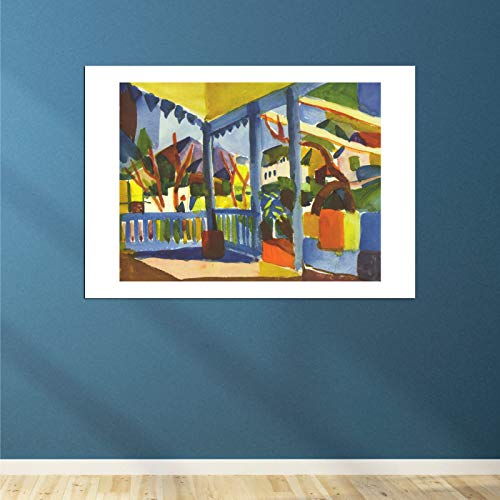 August Macke Stalls affiche artistique mate sans reflet taille moyenne