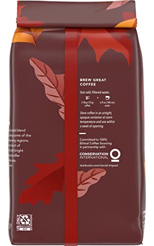Image of Starbucks Limited Edition Ground Coffee, Fall Blend, Medium Roast 100% Arabica Coffee with Flavor Lock Packaging, 17 Ounce Bag (Pack of 4) 68