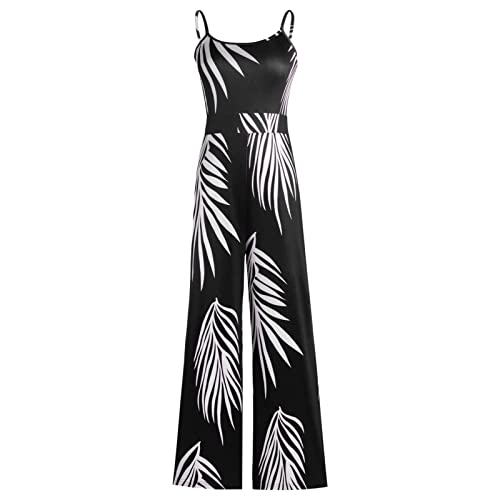 Mono para mujer, verano, playa, pantalones de verano para mujer, ligeros, pierna ancha, pantalones largos, traje de una pieza, elegante, festivo, peto de tela, sexy, pantalones de tela delgados,