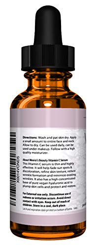 Double Sized (2 Oz) Pure Vitamin C Serum For Face With Hyaluronic Acid - Anti Wrinkle, Anti Aging, Dark Circles, Age Spots, Vitamin C, Pore Cleanser, Acne Scars, Organic Vegan Ingredients #TOP1