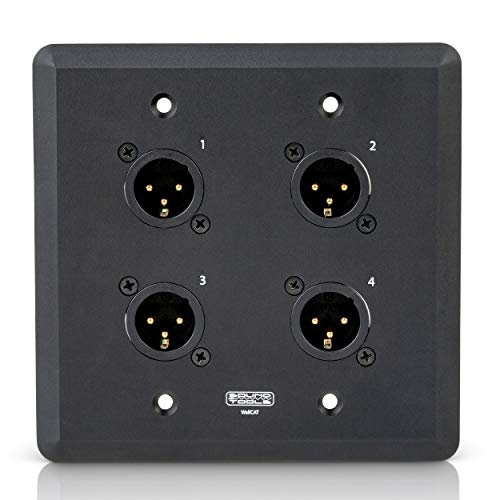 Wall CAT MX-B (Male, Black) - Audio Over Shielded CAT Cable. Capable of Sending Analog Audio, DMX, Clear-Com and AES.