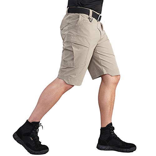 Carwornic Men's Quick Dry Hiking Tactical Shorts Lightweight Stretch Outdoor Cargo Shorts With Multi Pockets Summer Casual Camping Travel Fishing Shorts #TOP3