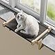 Eukue Katzen Hängematte Fensterplätze, Katzen Fensterliege für Katzen mit Massivholz und Metall, Stabiles Fensterbrett Katzen, Katzenliege Fenster, katzenhängebett Fenster (bis 30 kg)