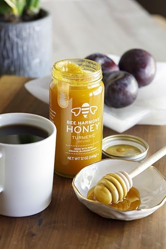 Miel con cúrcuma Bee Harmony, 12 oz, pack de 2 miniatura 3