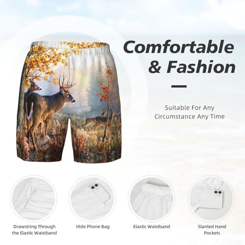 Short de bain séchage rapide double couche cerf sauvage - 5