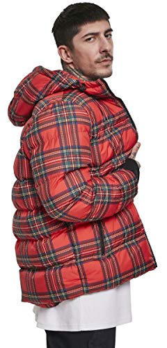 Urban Classics Hooded Check Puffer Jacket Giacca