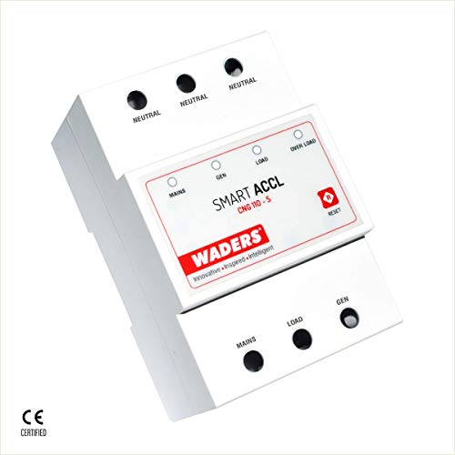 Image of WADERS Automatic Changeover For Generator, Solar Plant & Inverter Supply With Current Limiter ACCL (EB:25 Amps Gen:25 Amps)