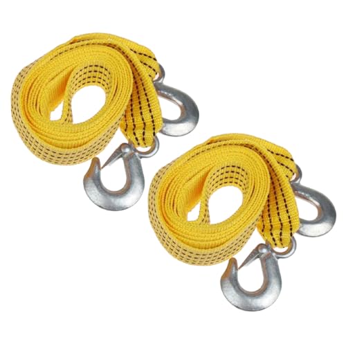 Corde de remorquage 3 tonnes pour dépannage sur route kit de secours auto en nylon x2