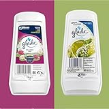 Glade Gel Air Freshener, Relaxing Zen & Lily of the Valley, Double Pack, 150g Each, Up to 30 Days Freshness, Adjustable Intensity
