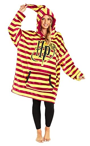 HARRY POTTER Sudadera Mujer, Bata Manta Polar para Mujeres Oversize con Capucha de Forro Polar, Regalos Originales (Rojo) | Ya disponible en tu tienda friki favorita! En mundofriki.es!