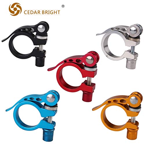image for CEDAR BRIGHT Bike Seatpost Clamp Aluminium Alloy - Bicycle Quick Relea