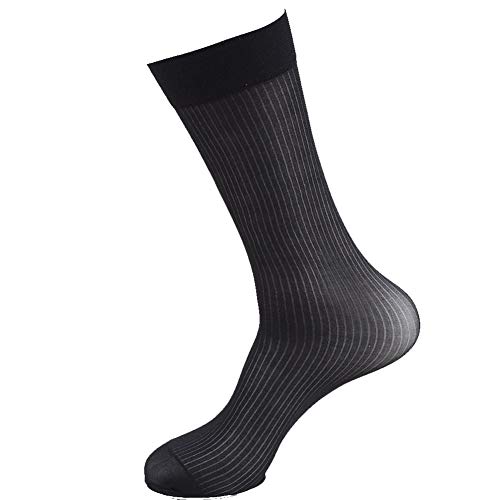 Goobester Men Tube Male Sheer Formal Dress Wear Suit Black Stocking Business Socks