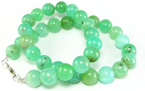 Gem Chrysoprase Necklace - 18" - 12mm Round Beads